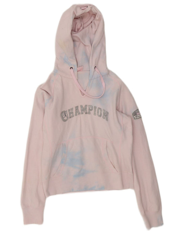 Grafisk hættetrøje Champion piger 9-10 år Medium Pink Tie Dye Bomuld