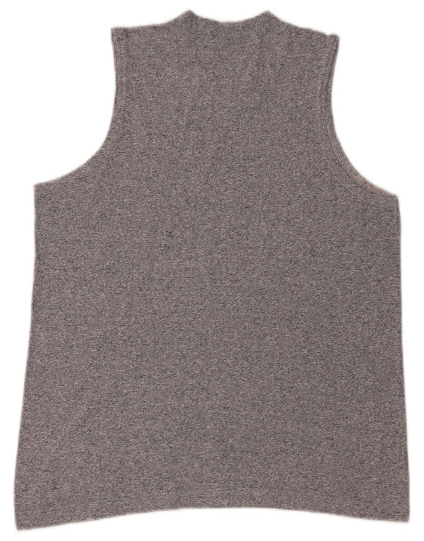 CHAMPION Womens Vest Top UK 12 Medium Grey Flecked
