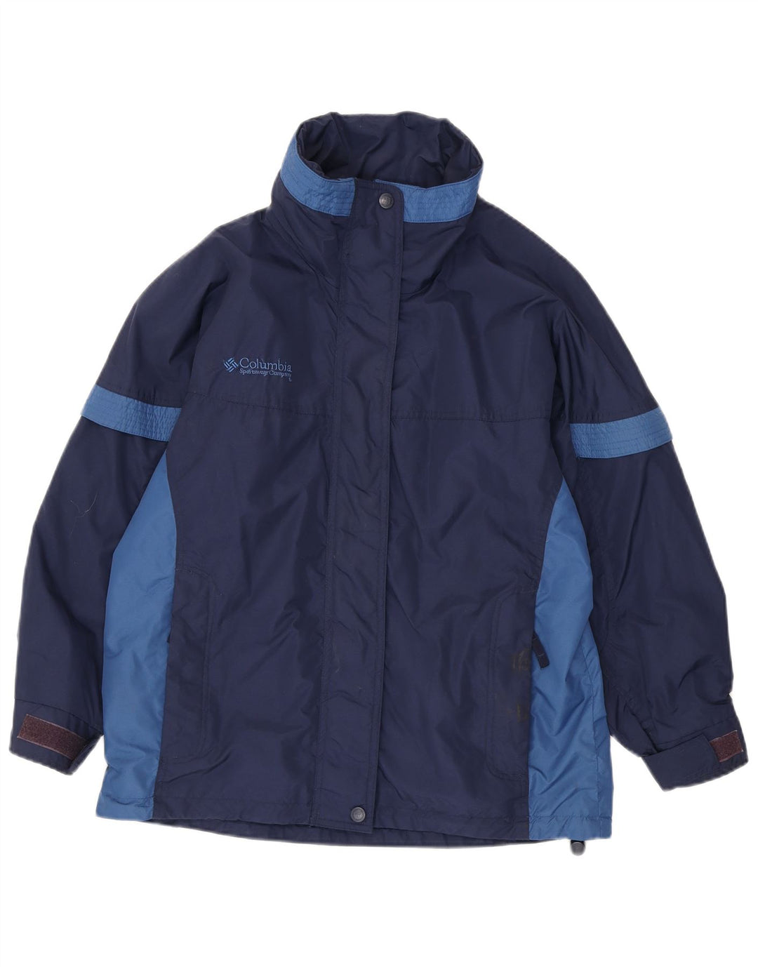 Columbia Dame Oversized Skijakke UK 10 Small Navy Blue Colourblock