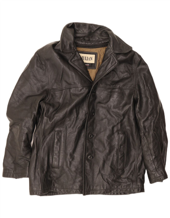 Wilsons Herre M. Julian Læder Windbreaker Jacket UK 40 Large Black
