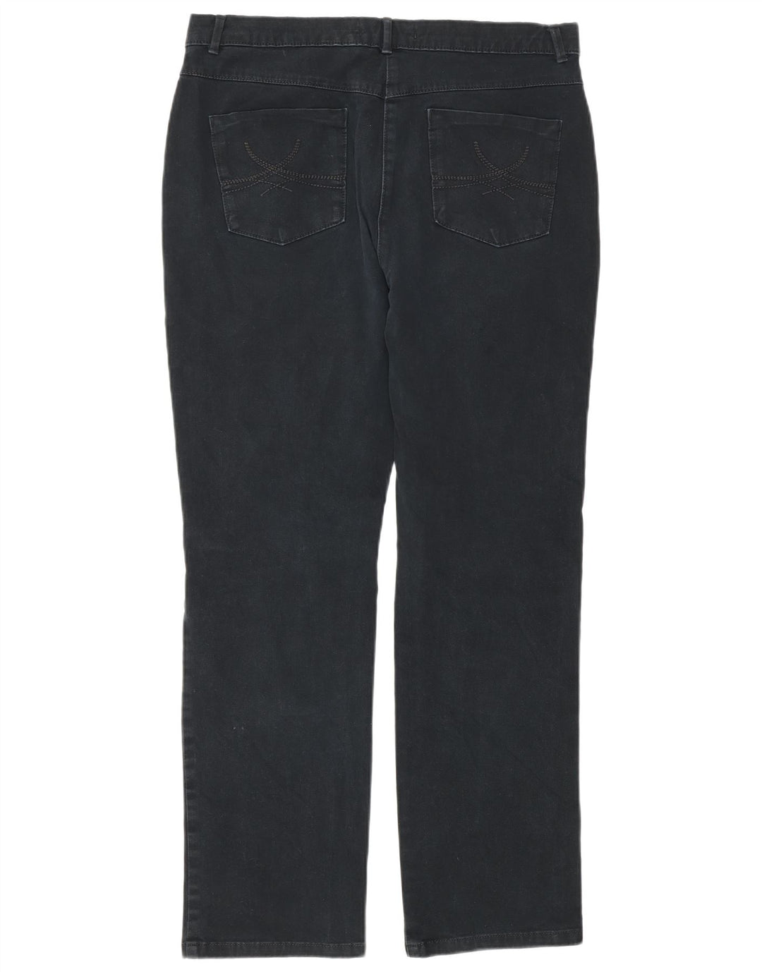 Marks & Spencer Dame Straight Jeans UK 12 Medium W32 L29 Marineblå Bomuld
