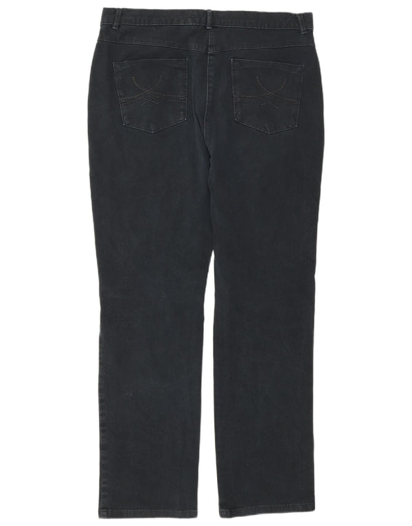 Marks & Spencer Dame Straight Jeans UK 12 Medium W32 L29 Marineblå Bomuld