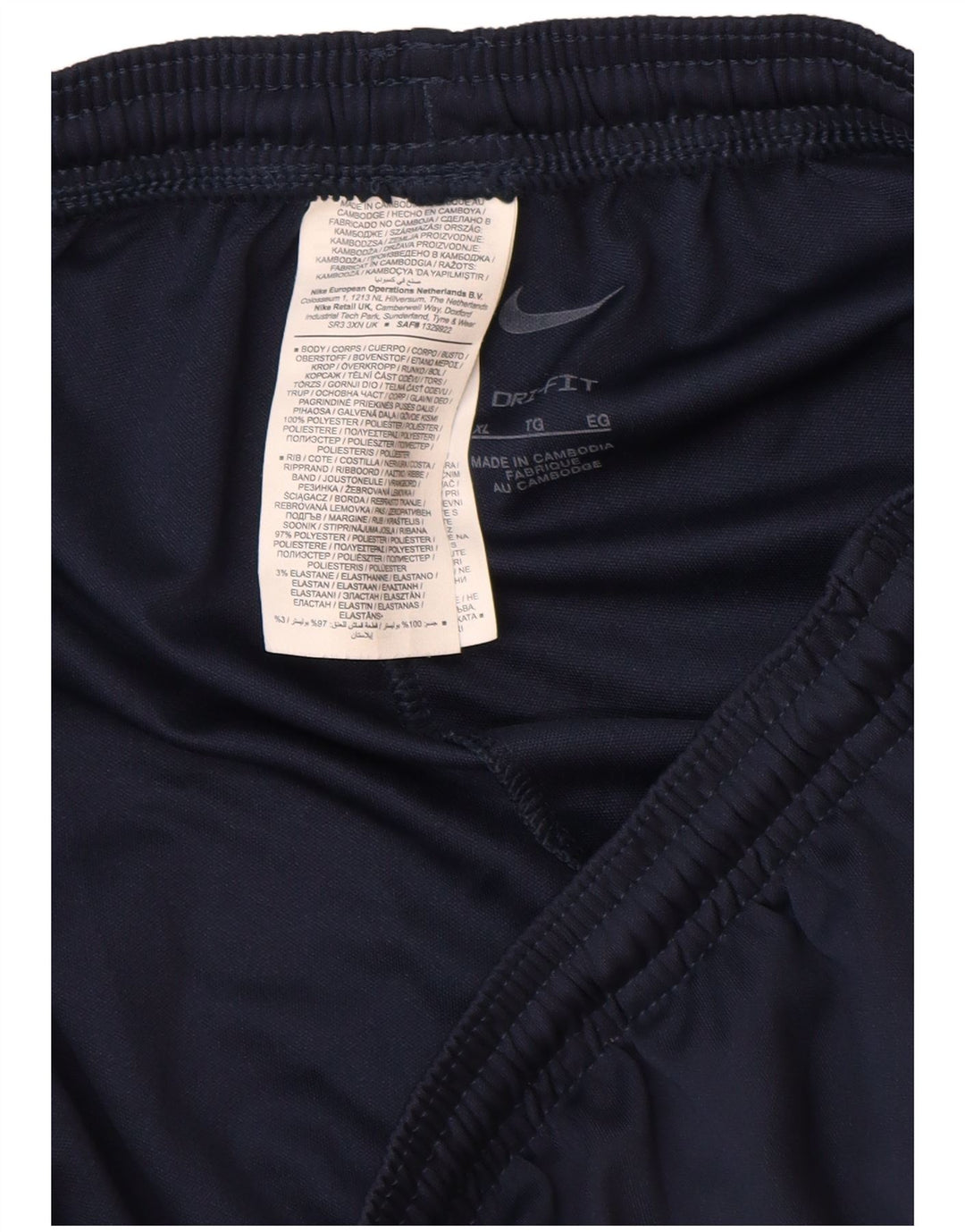 Nike herre Dri Fit træningsdragt bukser XL marineblå polyester