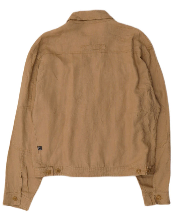 Pal Zileri Womens Utility Jacket IT 52 2XL Beige Linen