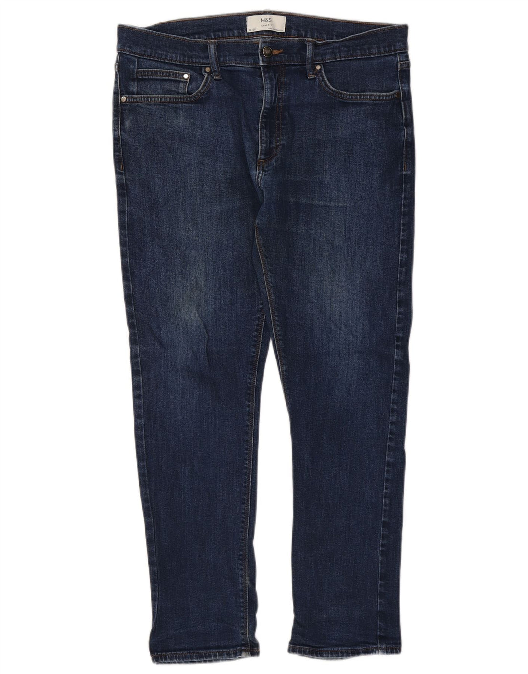 Marks & Spencer Herre Slim Jeans W34 L29 Blå Bomuld