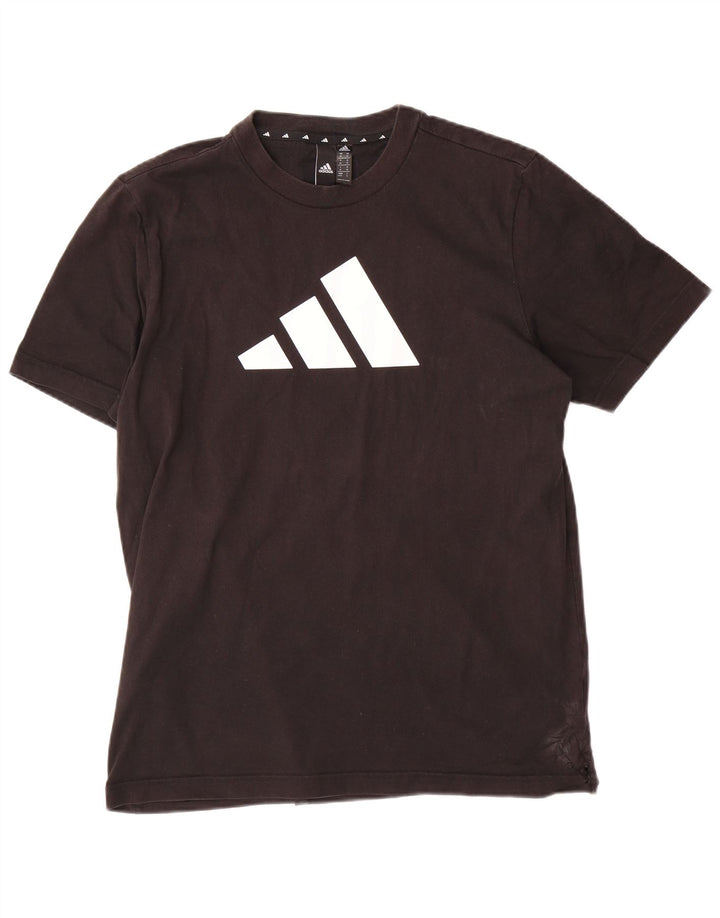 Adidas Herre grafisk T-shirt Top Medium Sort Bomuld