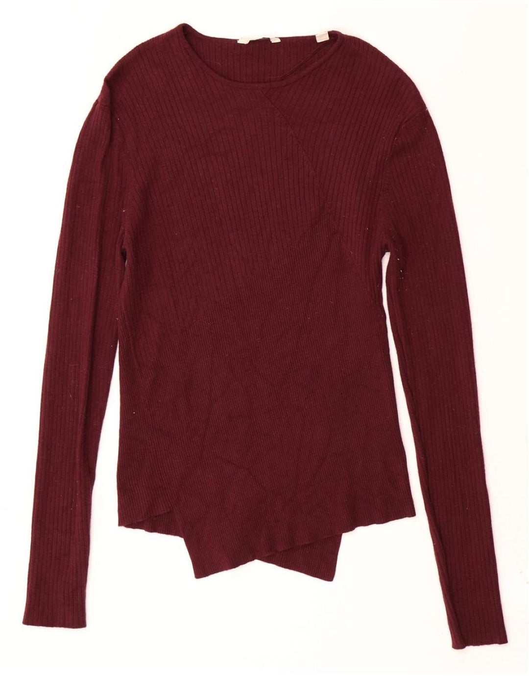 Jack Wills Dame Boat Neck Jumper Sweater UK 10 Small Burgundy Viscose