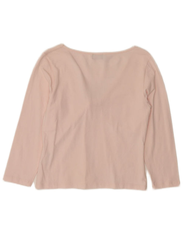Hobbs Dame Marilyn Anselm Crop 3/4-ærmet bluse Top UK 14 Medium Pink