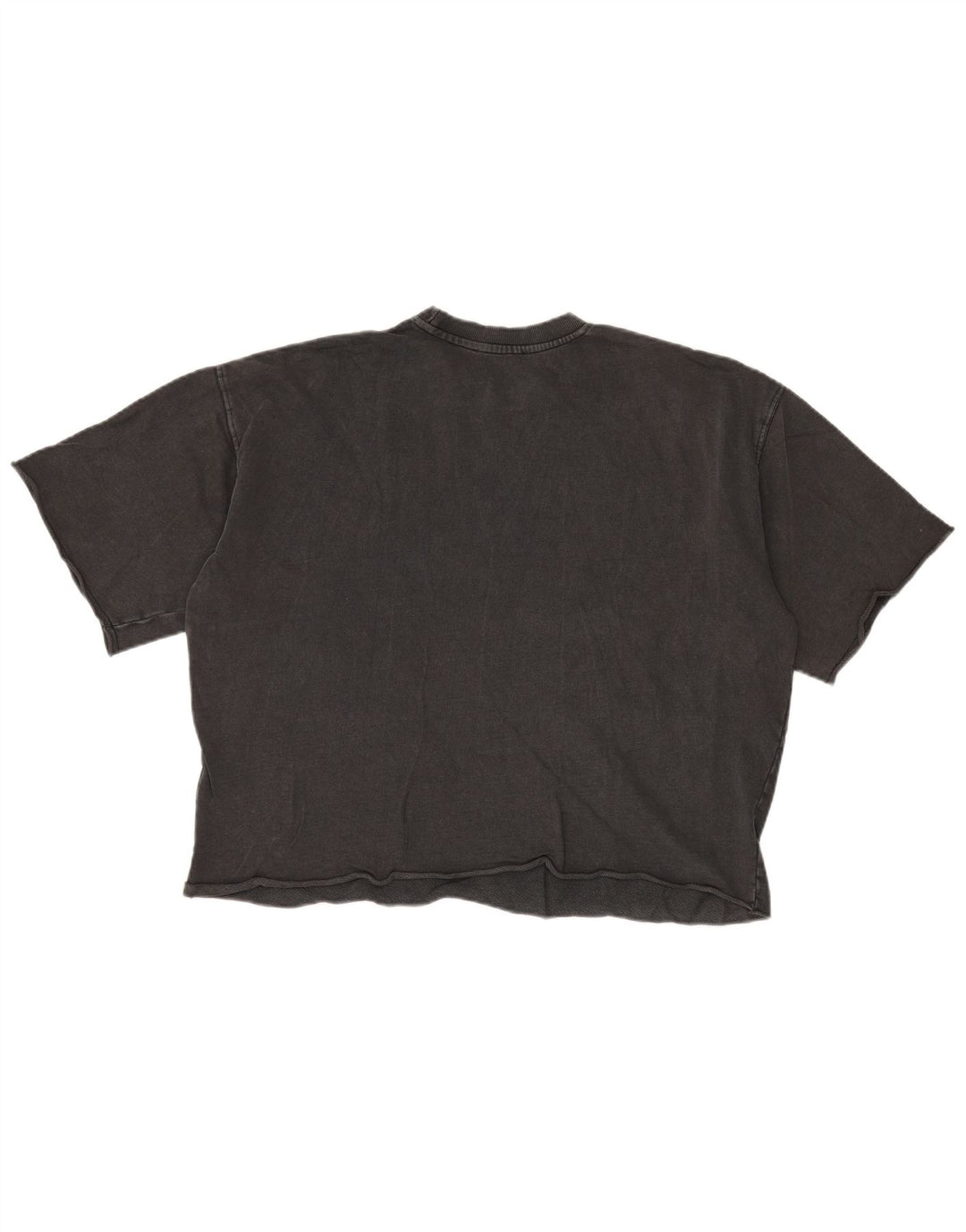 Zara Dame Oversized T-Shirt Top UK 10 Lille Grå Bomuld