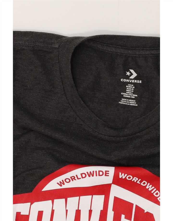 CONVERSE Grafisk T-shirt til mænd, mellemgrå