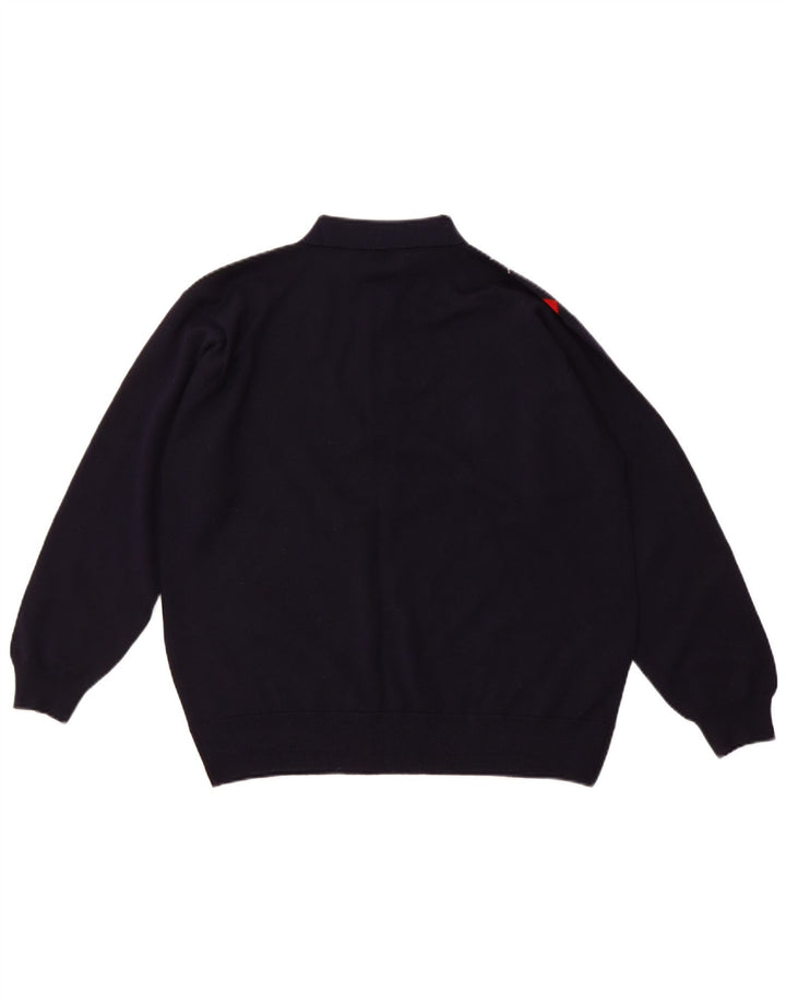 PRINGLE Herre polo-hals sweater Medium Navy Blue Argyle/Diamond