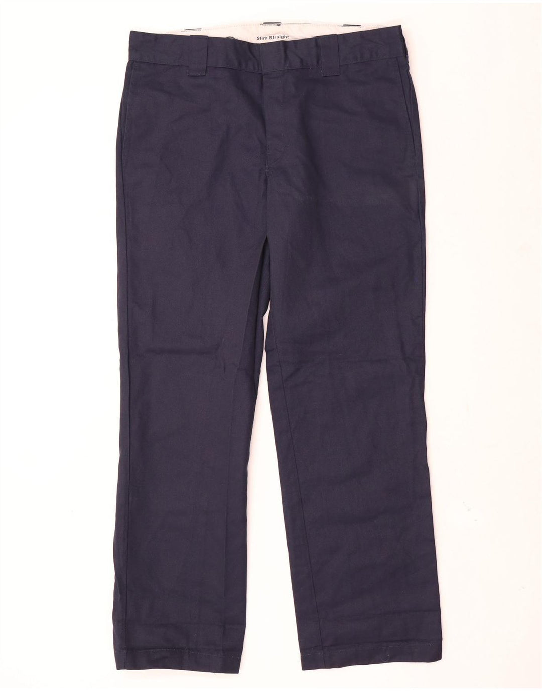 Dickies Herre Slim Straight Chino Bukser W34 L32 Navy Blue Polyester