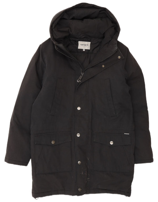 Carhartt Herre Tropper Hooded Parka Jacket UK 34 XS Sort Polyester
