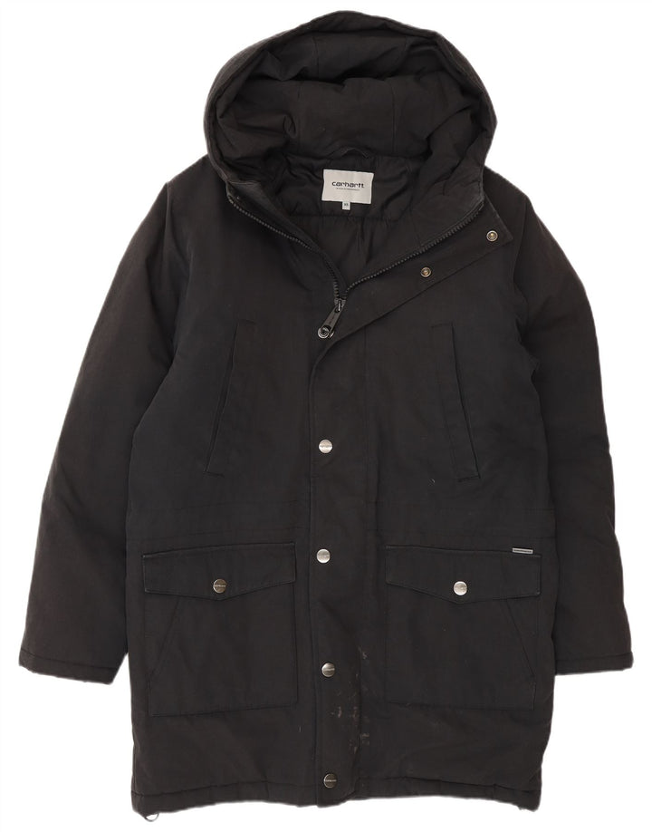 Carhartt Herre Tropper Hooded Parka Jacket UK 34 XS Sort Polyester