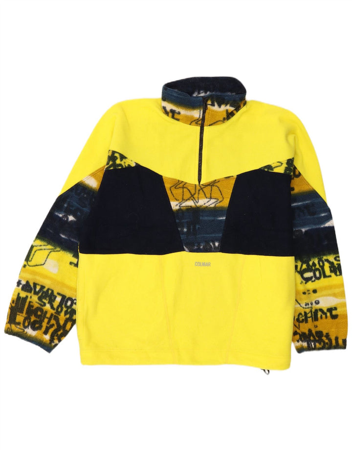 Colmar Fleece Jumper med lynlås til mænd 2XL Gul Colourblock Polyester