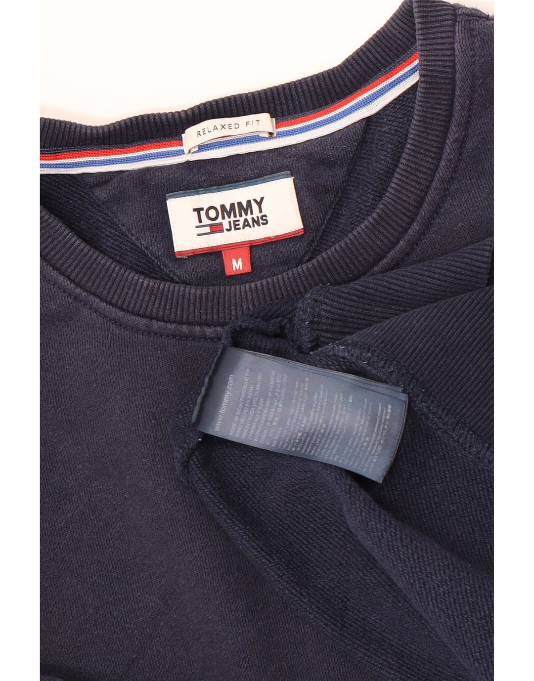 TOMMY HILFIGER Herre Grafisk Relaxed Fit Sweatshirt Jumper Medium Navy Blue
