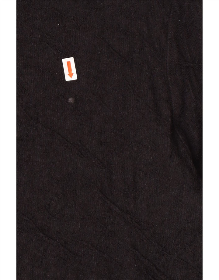 REPLAY Womens Tracksuit Top Jacket UK 14 Large Black Cotton