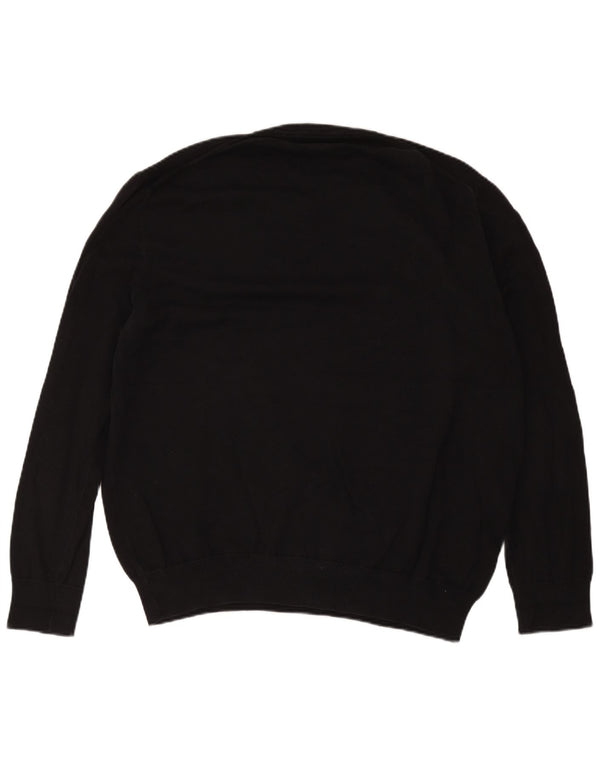 Marks & Spencer Herre V-hals sweater 2XL sort bomuld