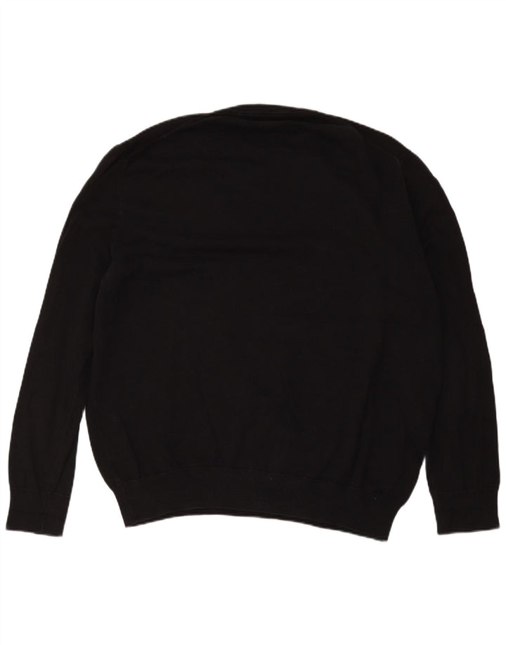 Marks & Spencer Herre V-hals sweater 2XL sort bomuld