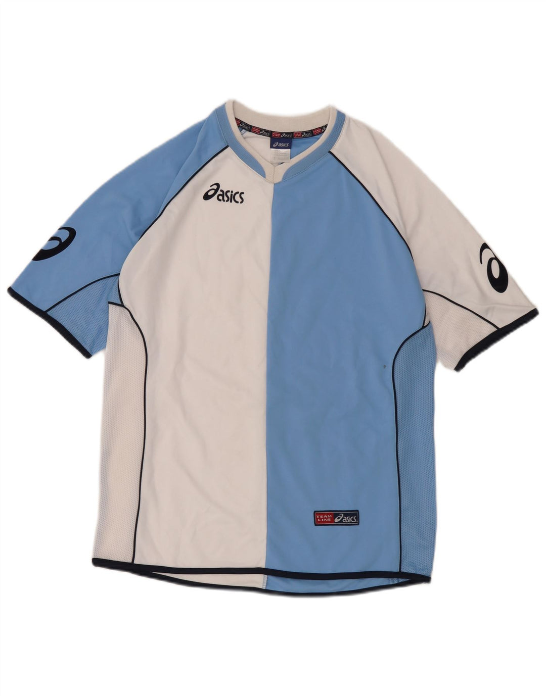 Asics Herre grafisk T-shirt Top Medium Blue Colourblock Polyester