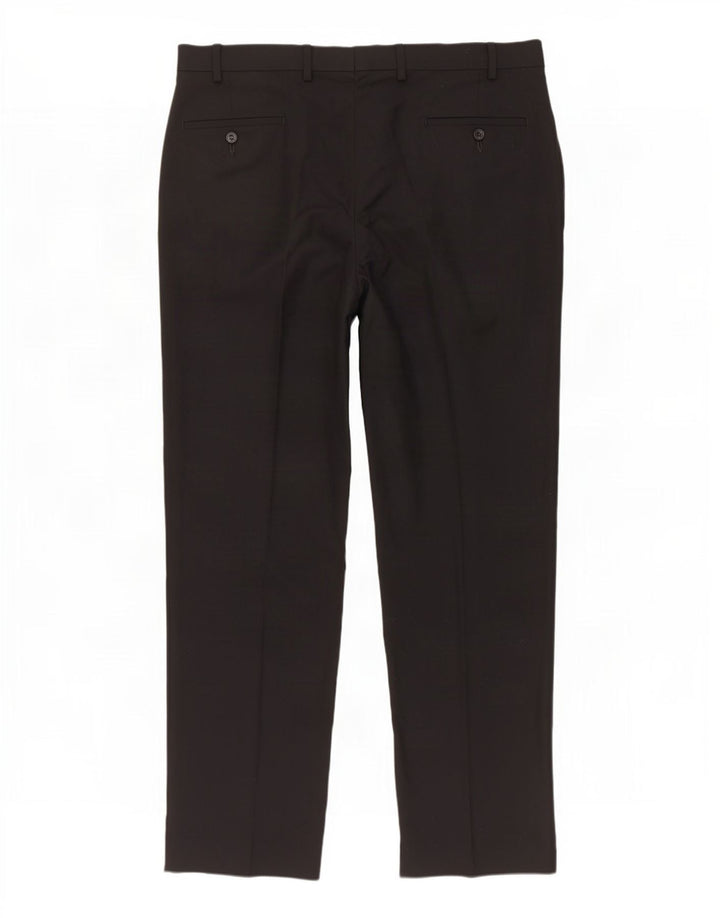 Marks & Spencer Herre Pegged Suit Bukser W38 L31 Sort Uld