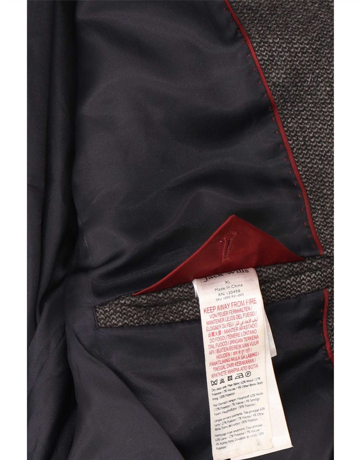 Jack Wills Herre 2-knaps blazerjakke UK 42 XL Grå uld