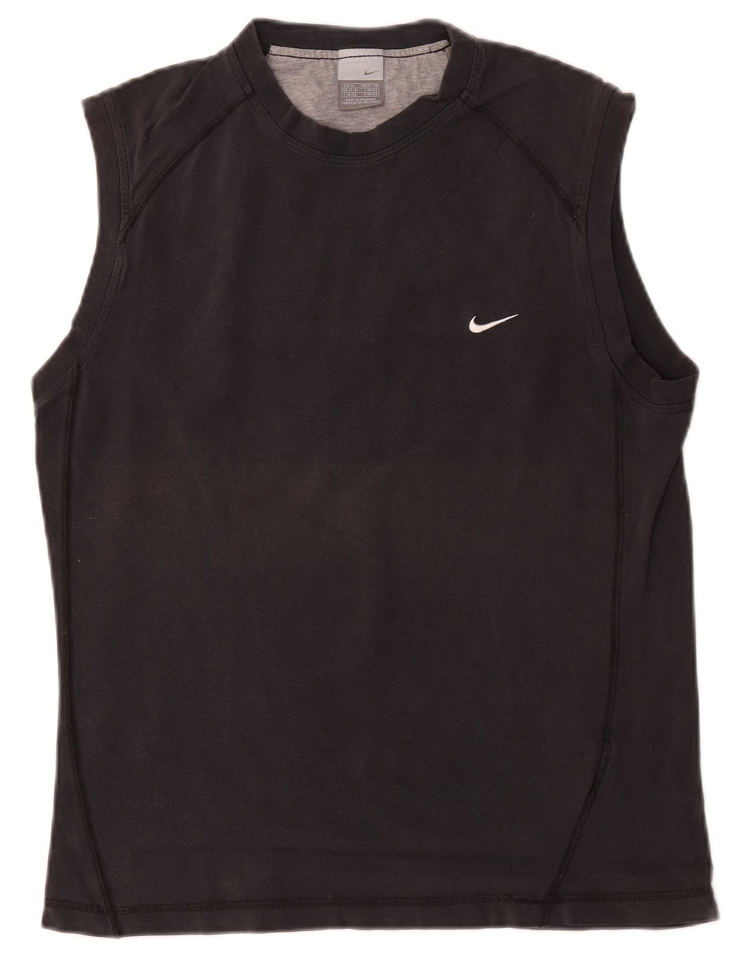 Nike Herrevest Top UK 39/41 Medium Sort Bomuld