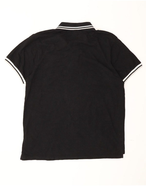 Fila Poloshirt til mænd XL sortstribet bomuld