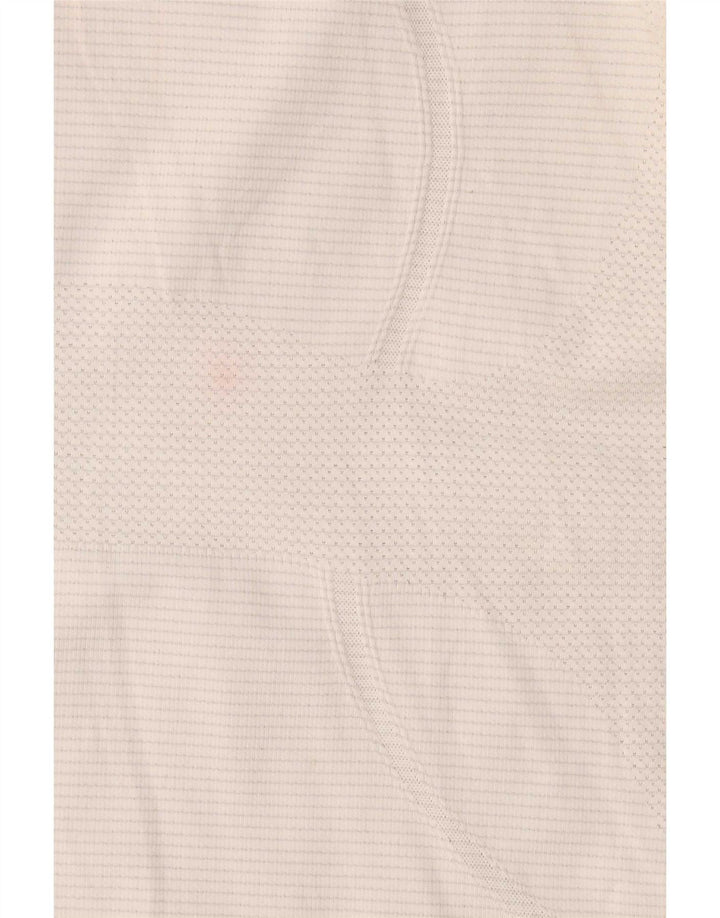 Lululemon Dame T-Shirt Top US 10 Stor Hvid Nylon