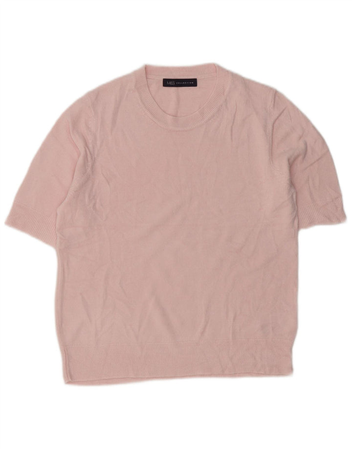 Marks & Spencer Dame sweater med rund hals DK 12 Medium Pink
