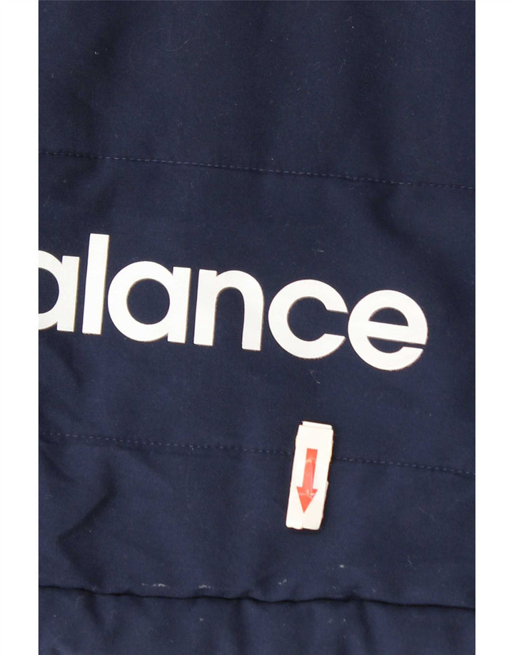 New Balance Herre grafisk polstret hættejakke UK 38 Medium Navy Blue