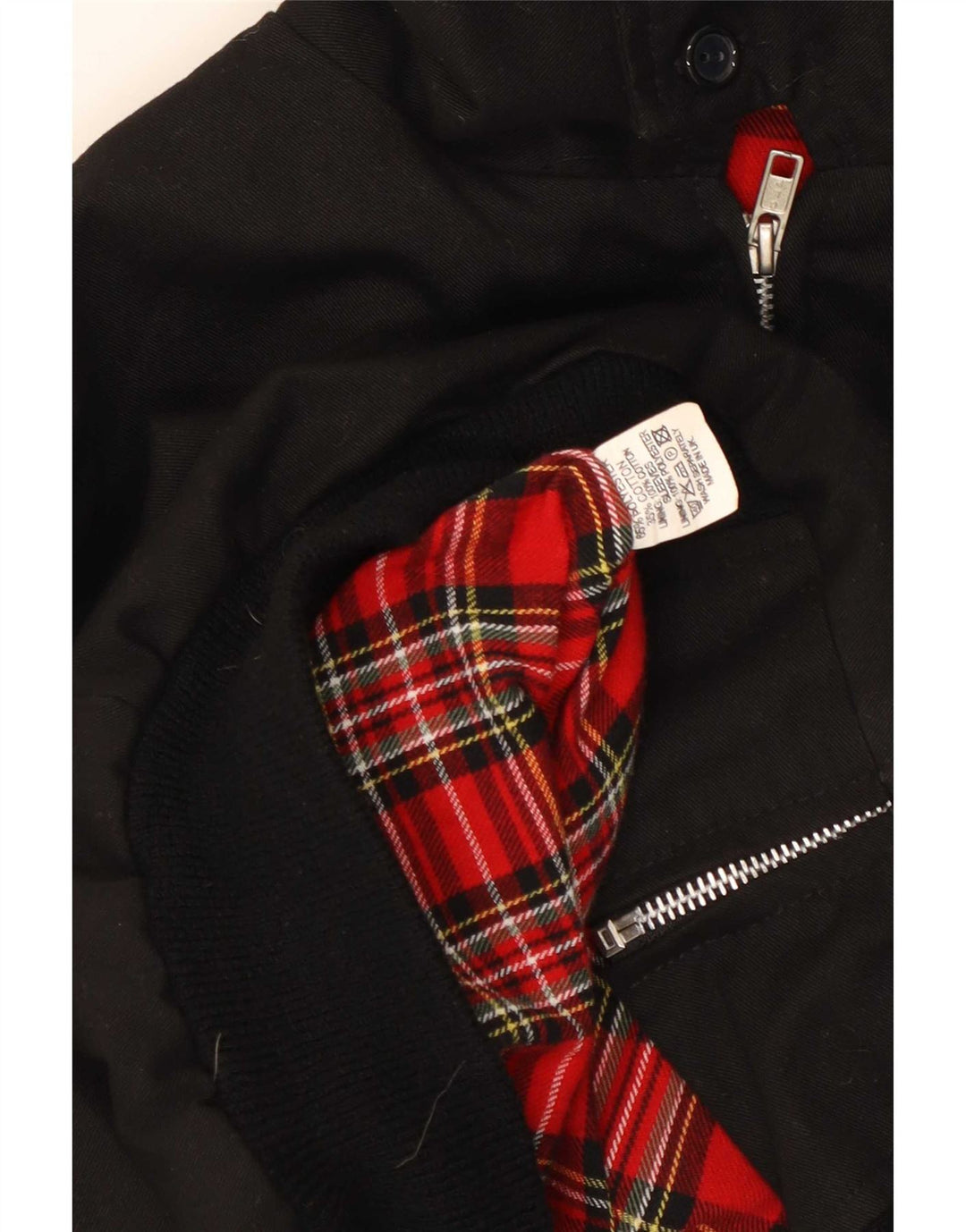 Vintage Bomber Jacket UK 42 XL sort polyester