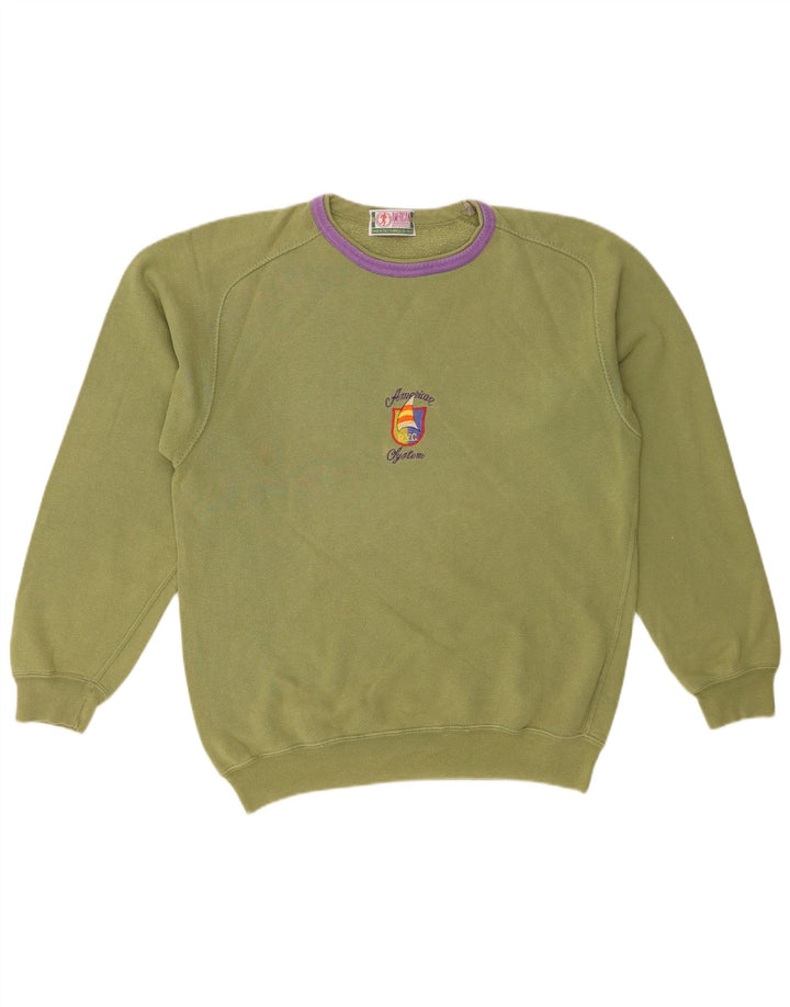 AMERICAN SYSTEM Herre Sweatshirt Jumper Small Khaki Bomuld