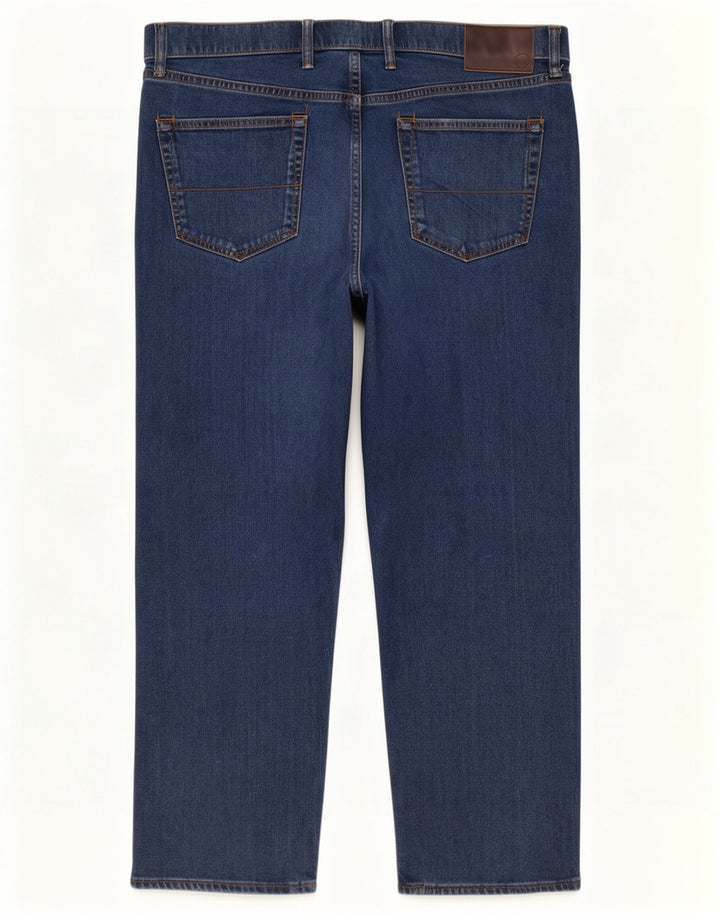 Marks & Spencer Herre Regular Straight Jeans W42 L27 Blå Bomuld