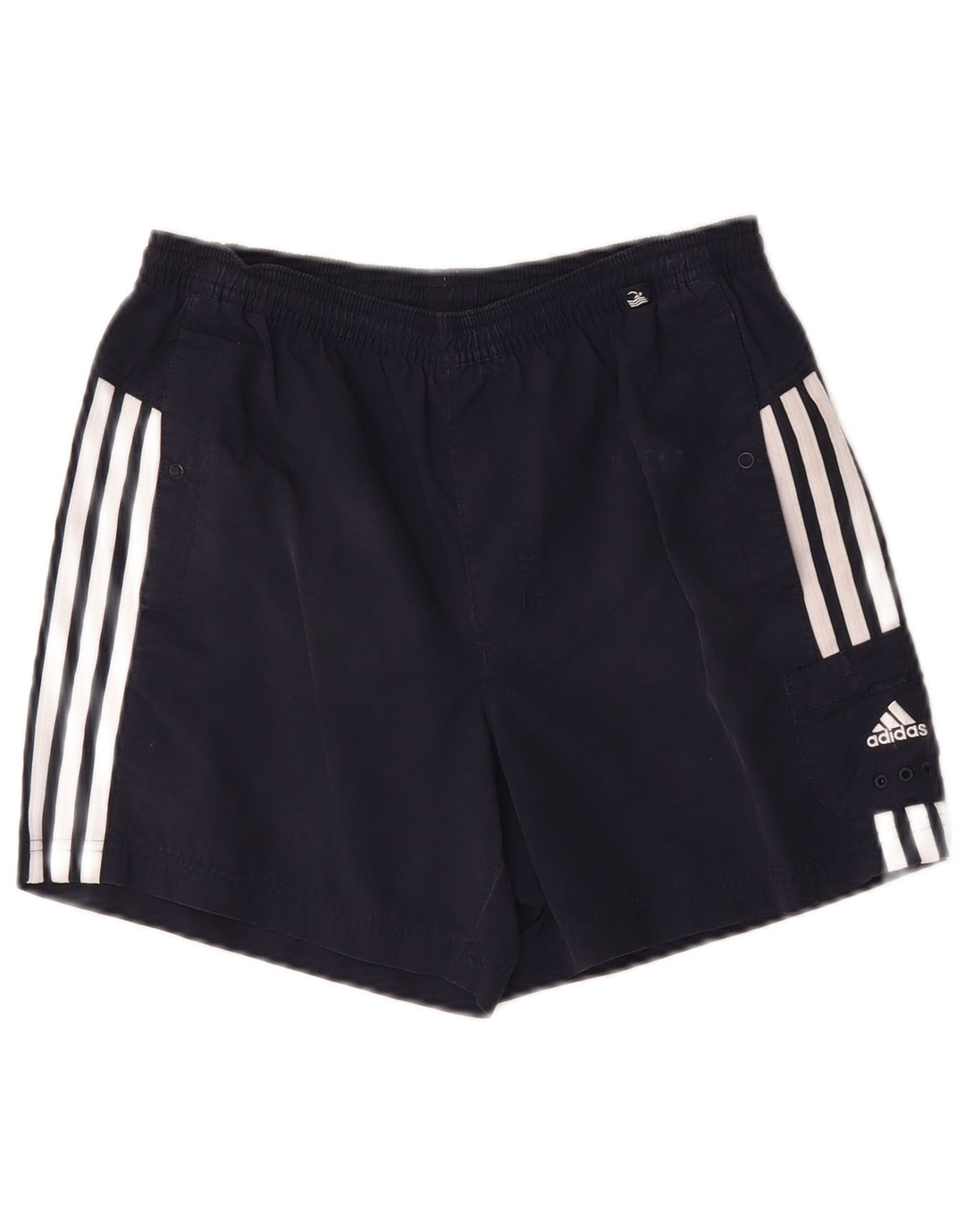 Adidas Herre Graphic Regular Sports Shorts Small Navy Blue Polyester Sports
