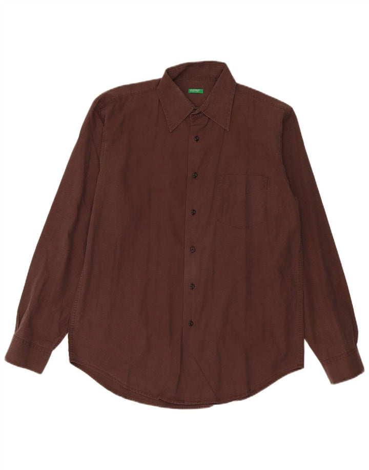 Benetton Herreskjorte Medium Bourgogne bomuld