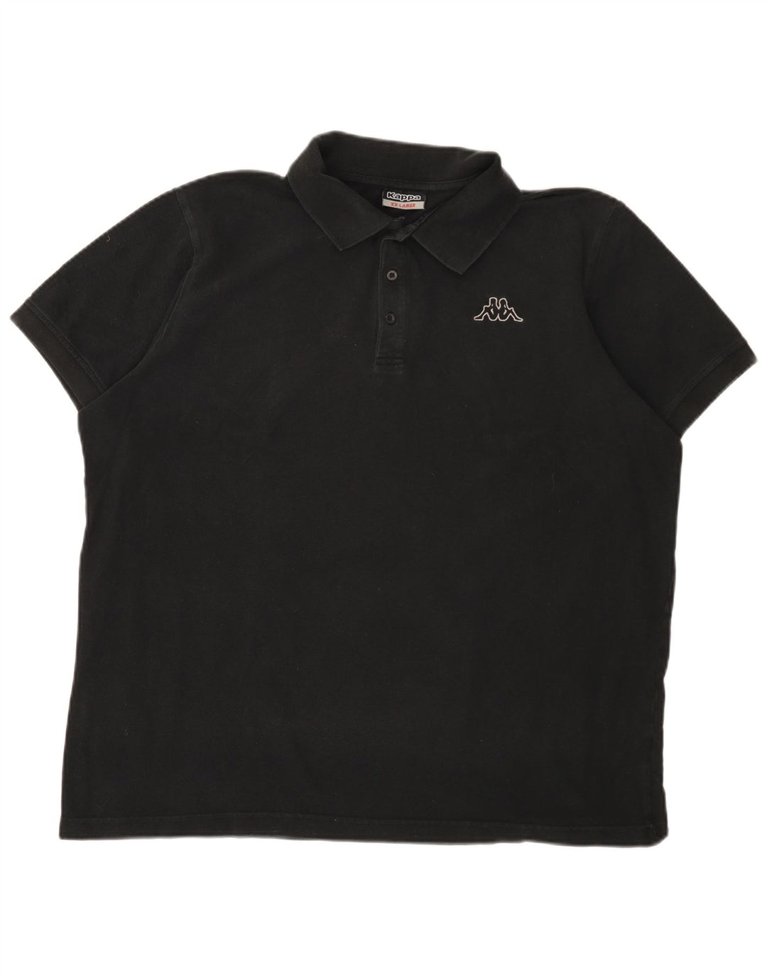 KAPPA Poloshirt til mænd 2XL sort bomuld