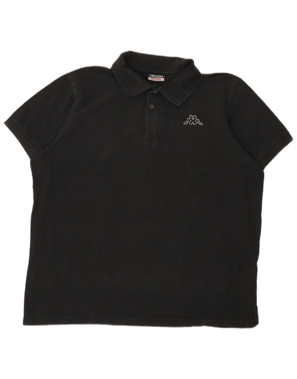 KAPPA Poloshirt til mænd 2XL sort bomuld