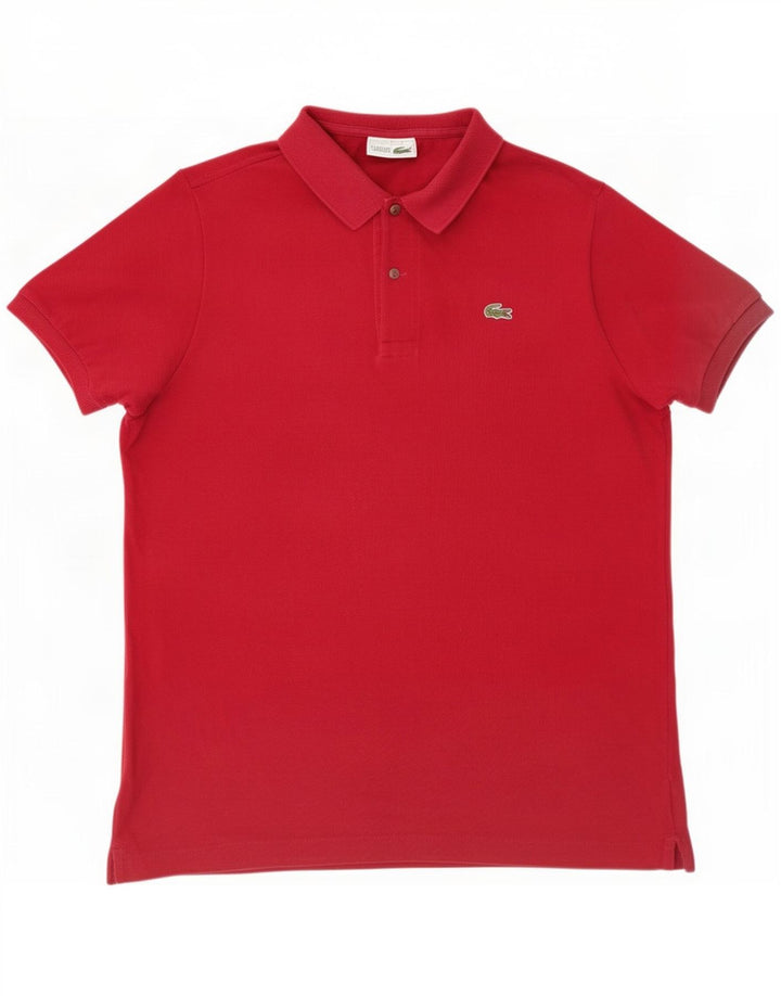Lacoste herre poloskjorte str. 5 Large rød bomuld
