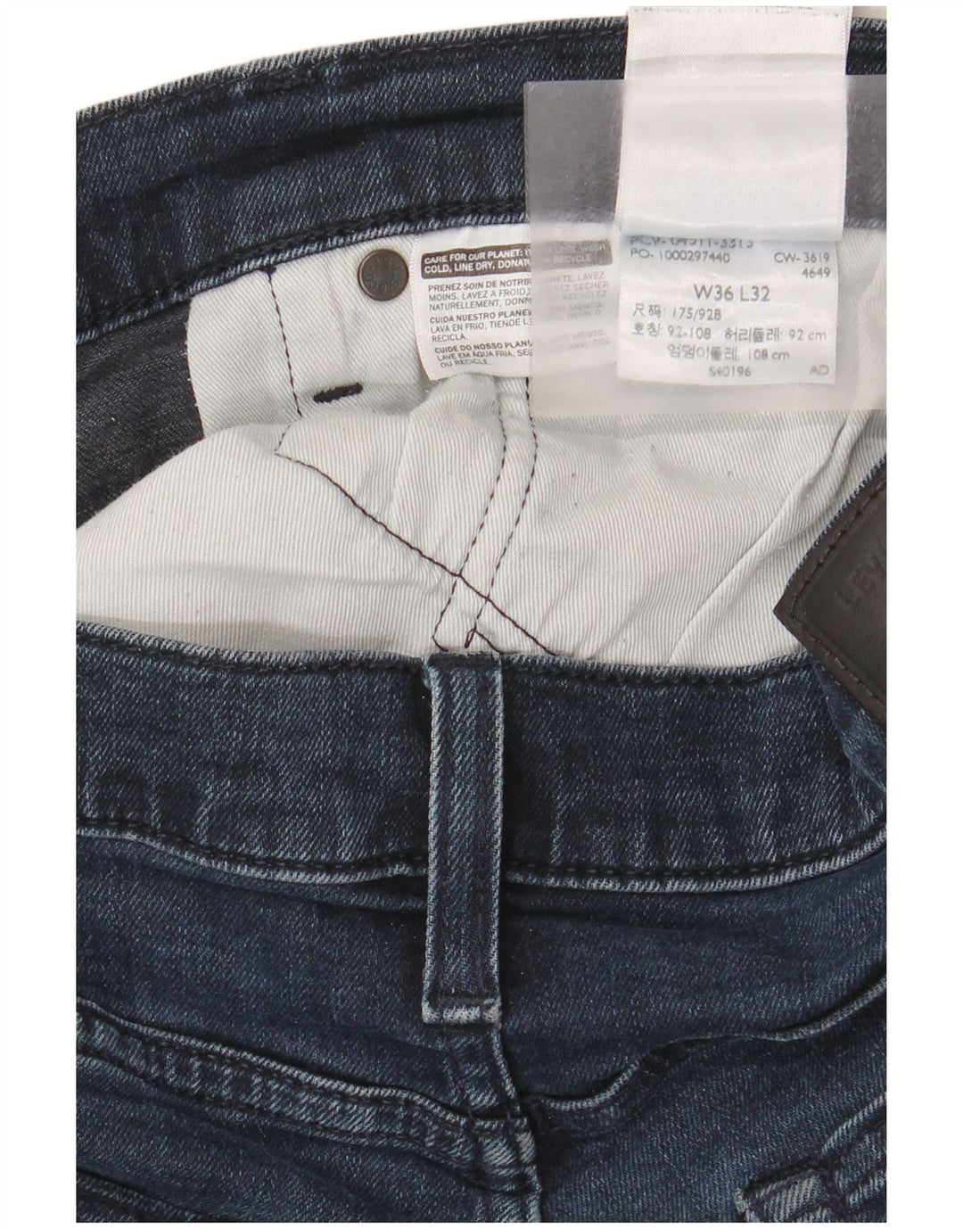 Levi's Slim Jeans til mænd W36 L32 blå bomuld