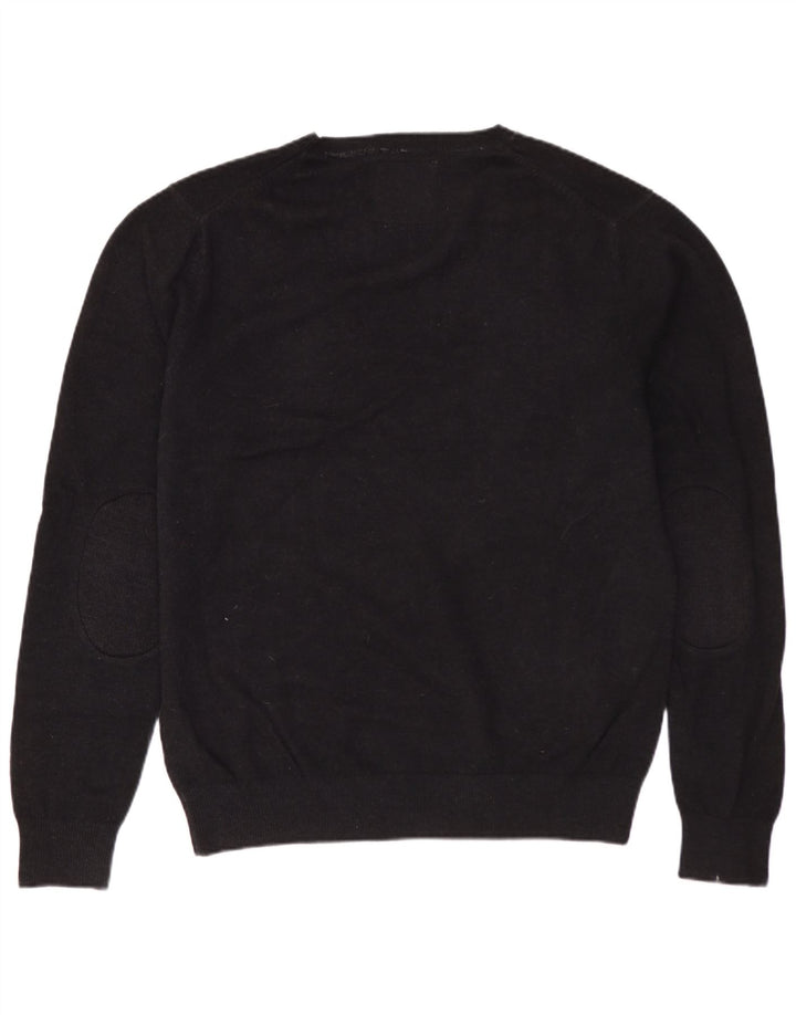 SUN68 Herre V-hals sweater mellemgrå uld