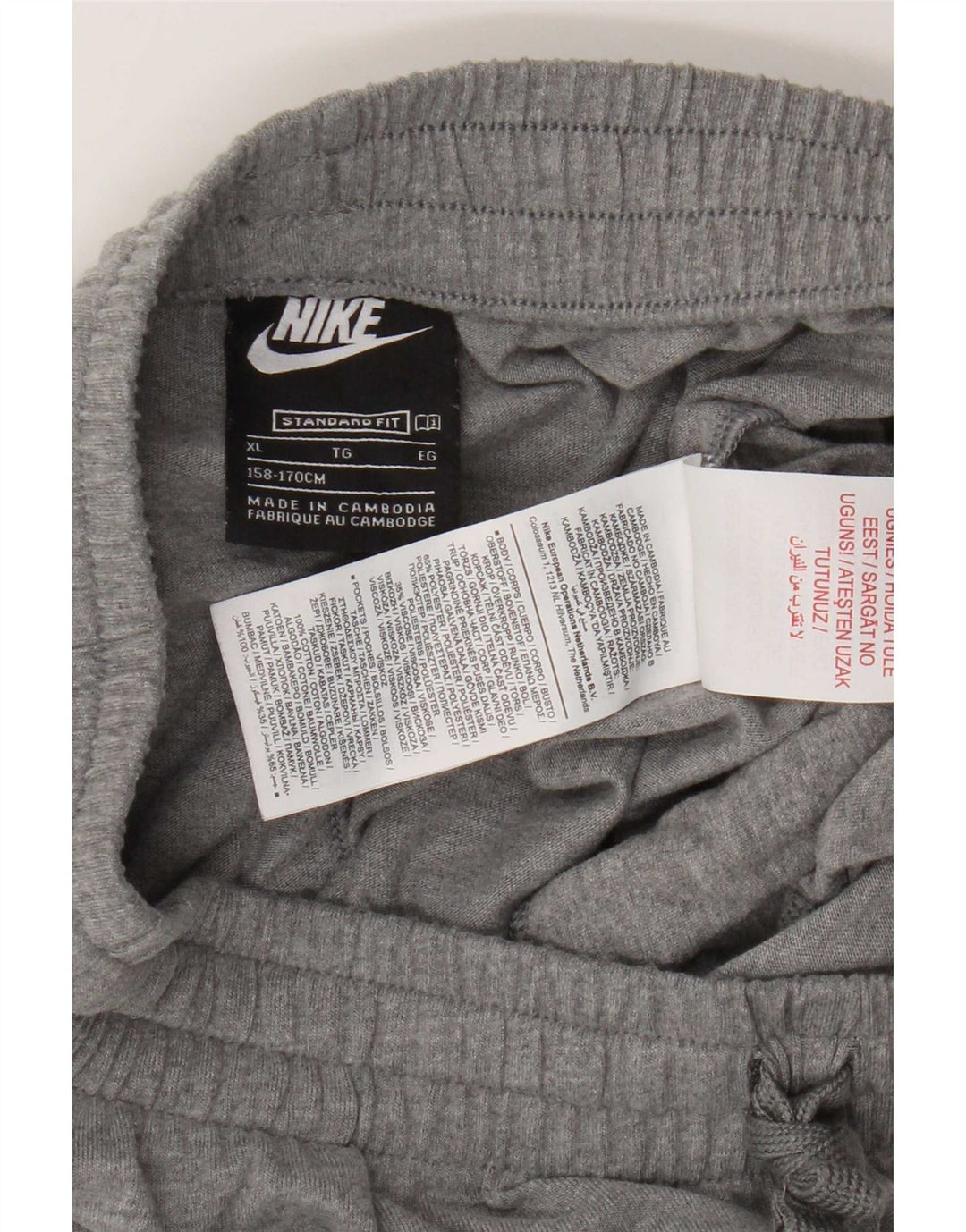 Nike Boys Standard Fit sportsshorts 13-14 år XL Grå polyester