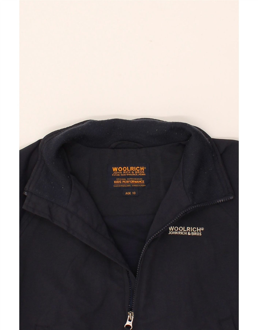 WOOLRICH Boys Windbreaker Jacket 9-10 Years Navy Blue Nylon Vintage Woolrich and Second-Hand Woolrich from Messina Hembry 