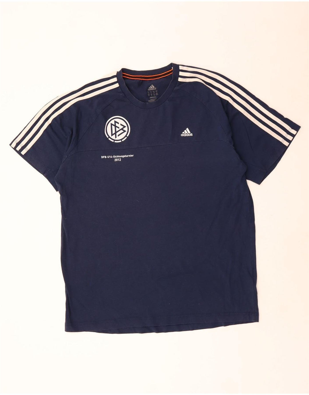 Adidas Herre Climalite grafisk T-shirt top XL marineblå polyester