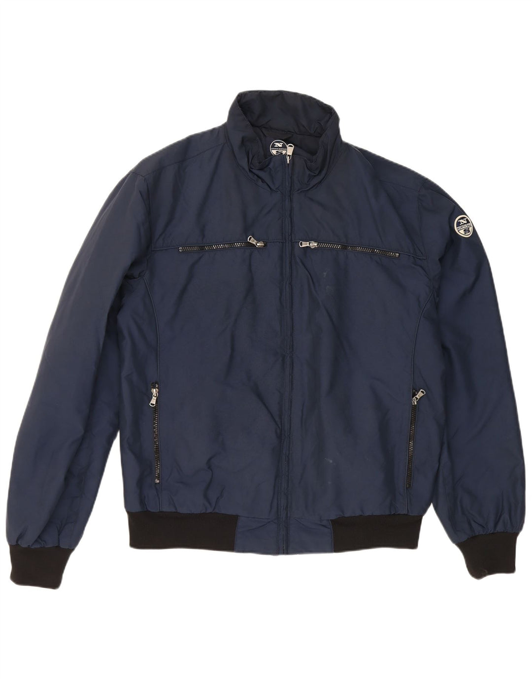 North Sails Herre Bomber Jacket UK 42 XL Navy Blue Colourblock Polyamid