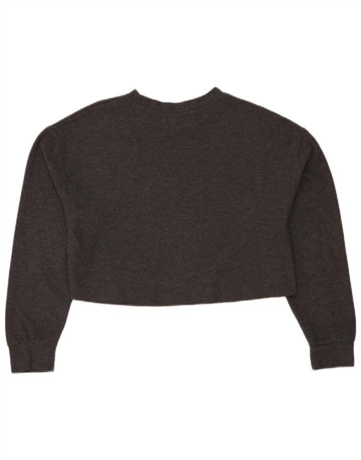 Zara Dame Trafaluc Crop Top Langærmet UK 14 Medium Grey Polyester