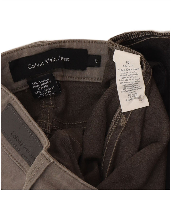Calvin Klein Dame Slim Casual Bukser US 10 Medium W32 L32 Grå Bomuld