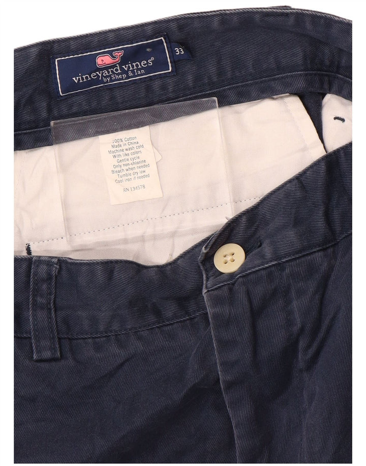 Vineyard Vines Herre Chino Shorts W33 Medium Navy Blue Bomuld