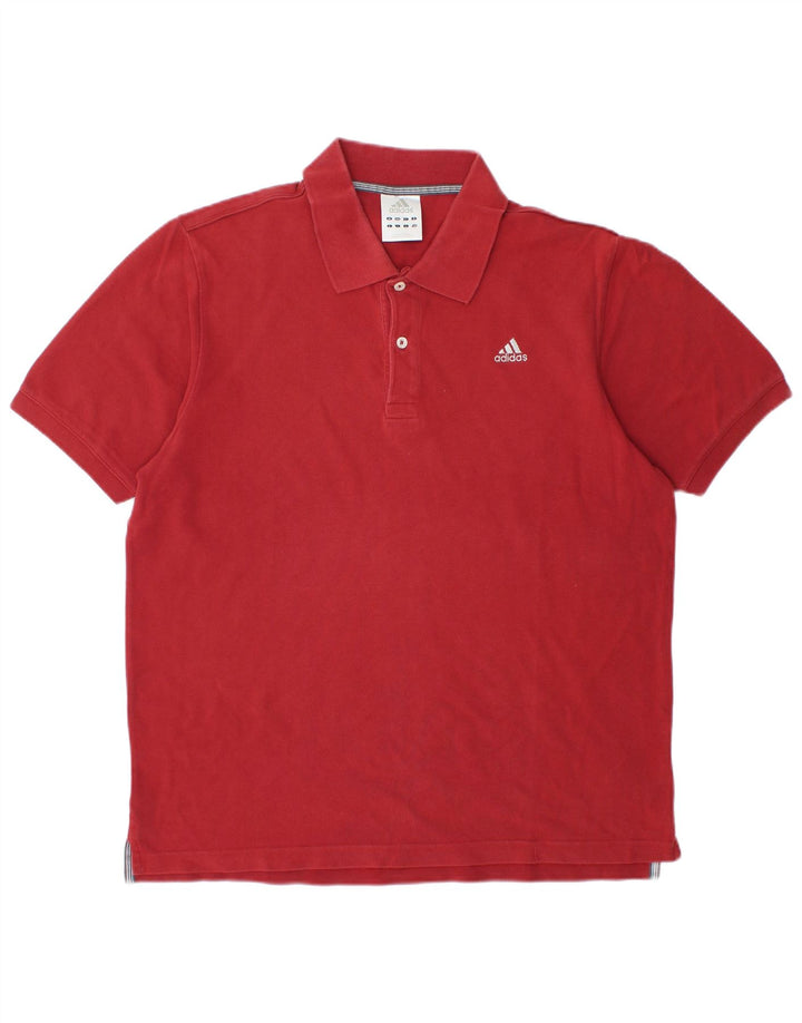 ADIDAS Poloskjorte til mænd, stor rød bomuld