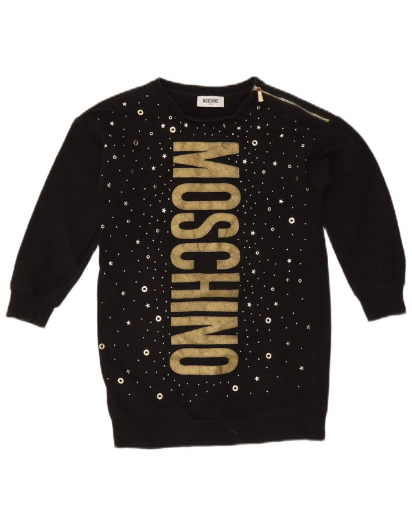 MOSCHINO Piger Grafisk Sweatshirt Jumper 7-8 år Sort Bomuld